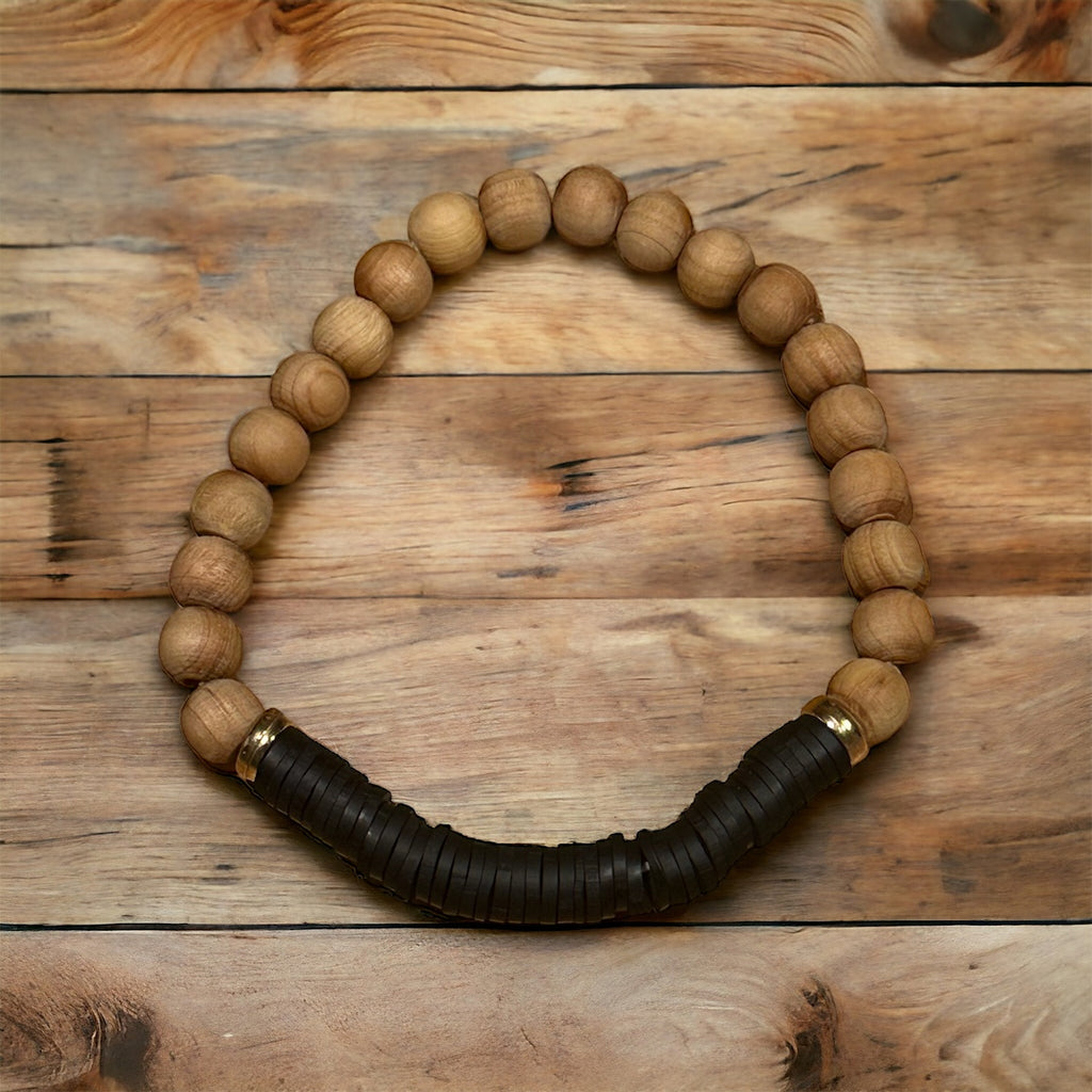 boho clay bracelets
