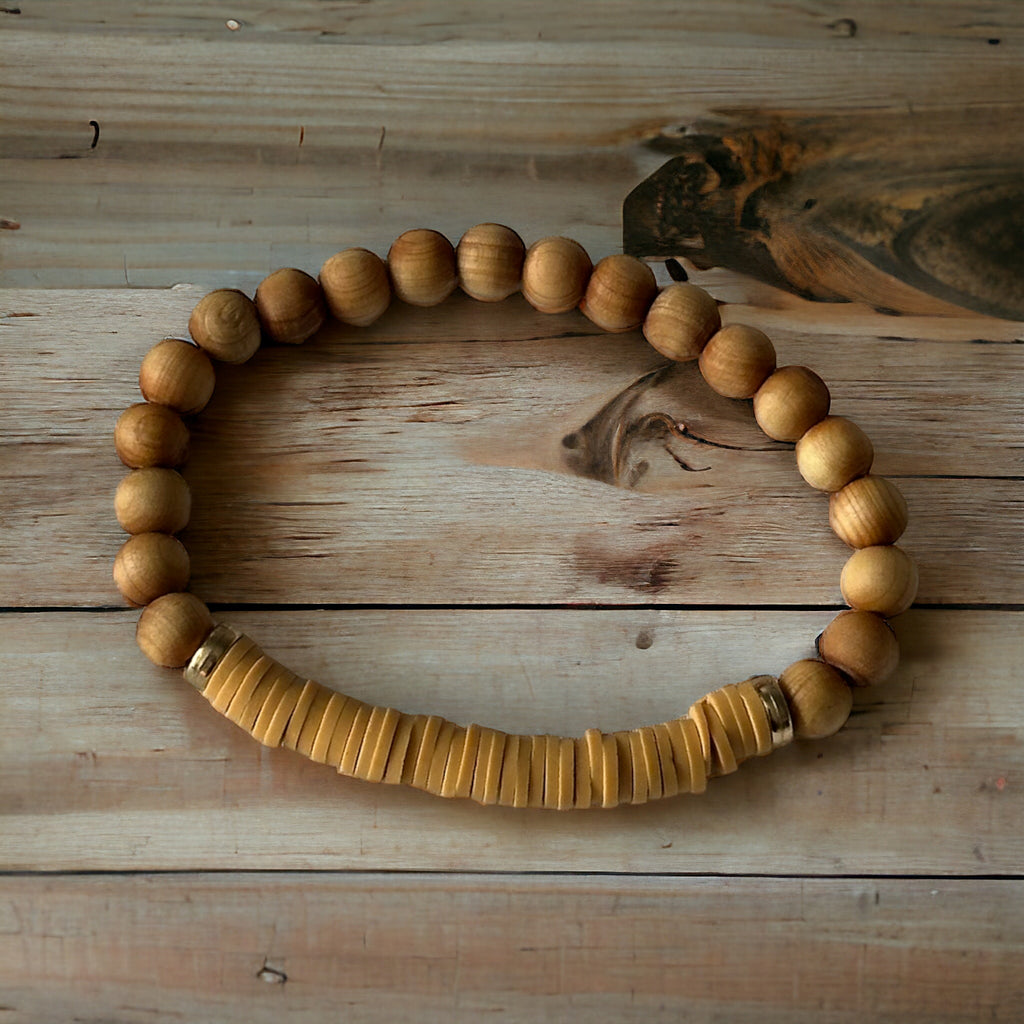 boho clay bracelets