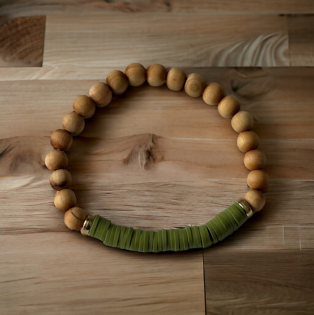 boho clay bracelets