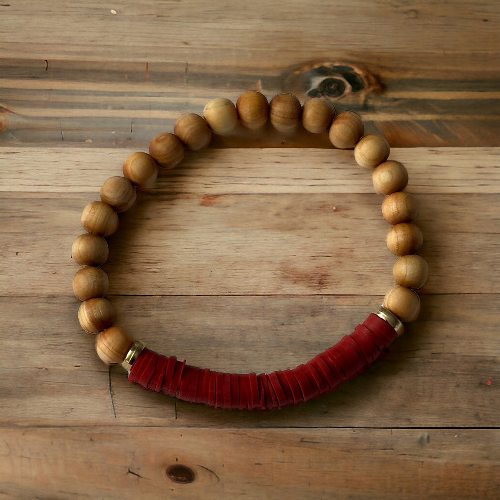 boho clay bracelets