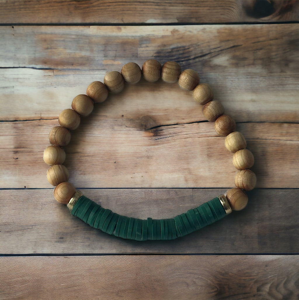 boho clay bracelets