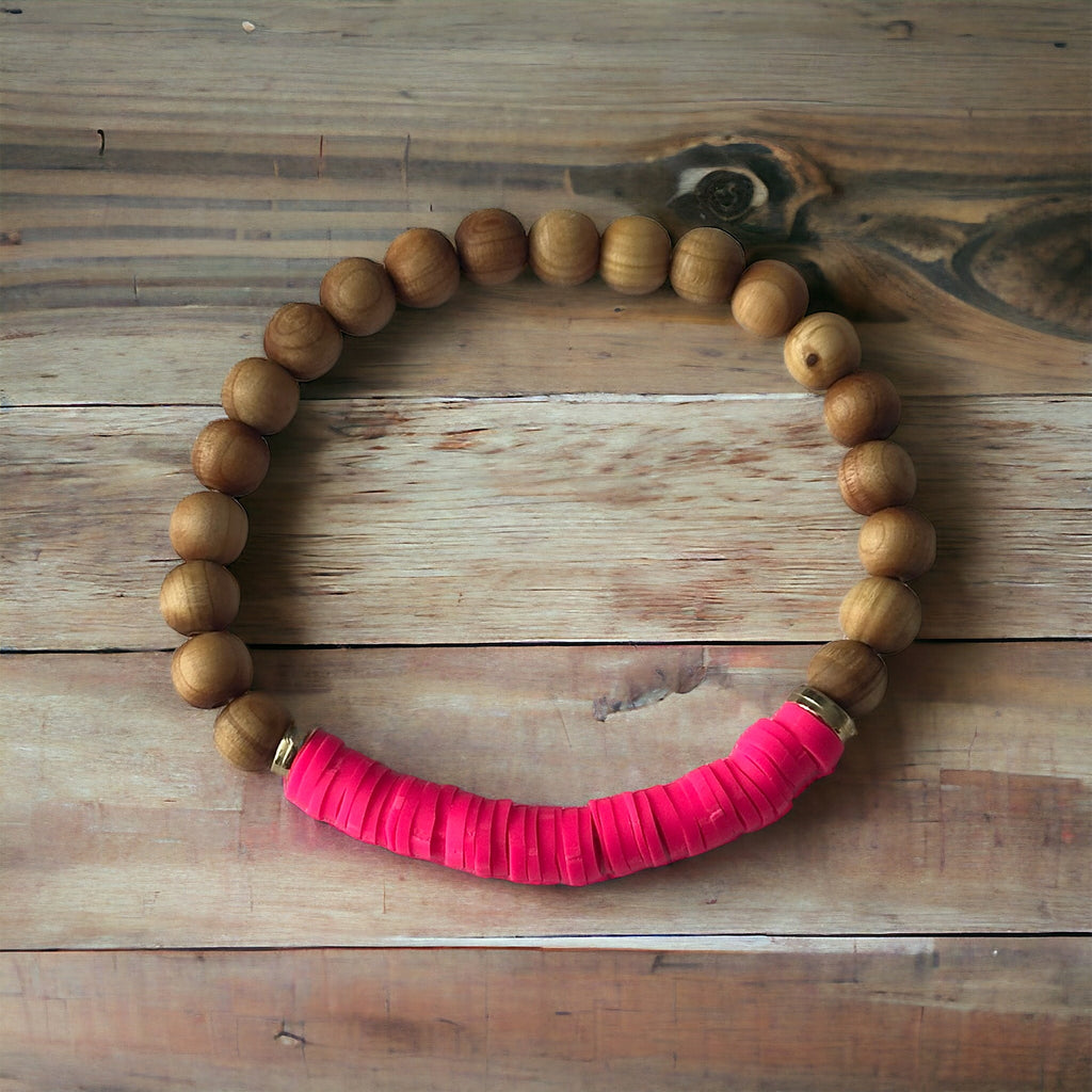 boho clay bracelets