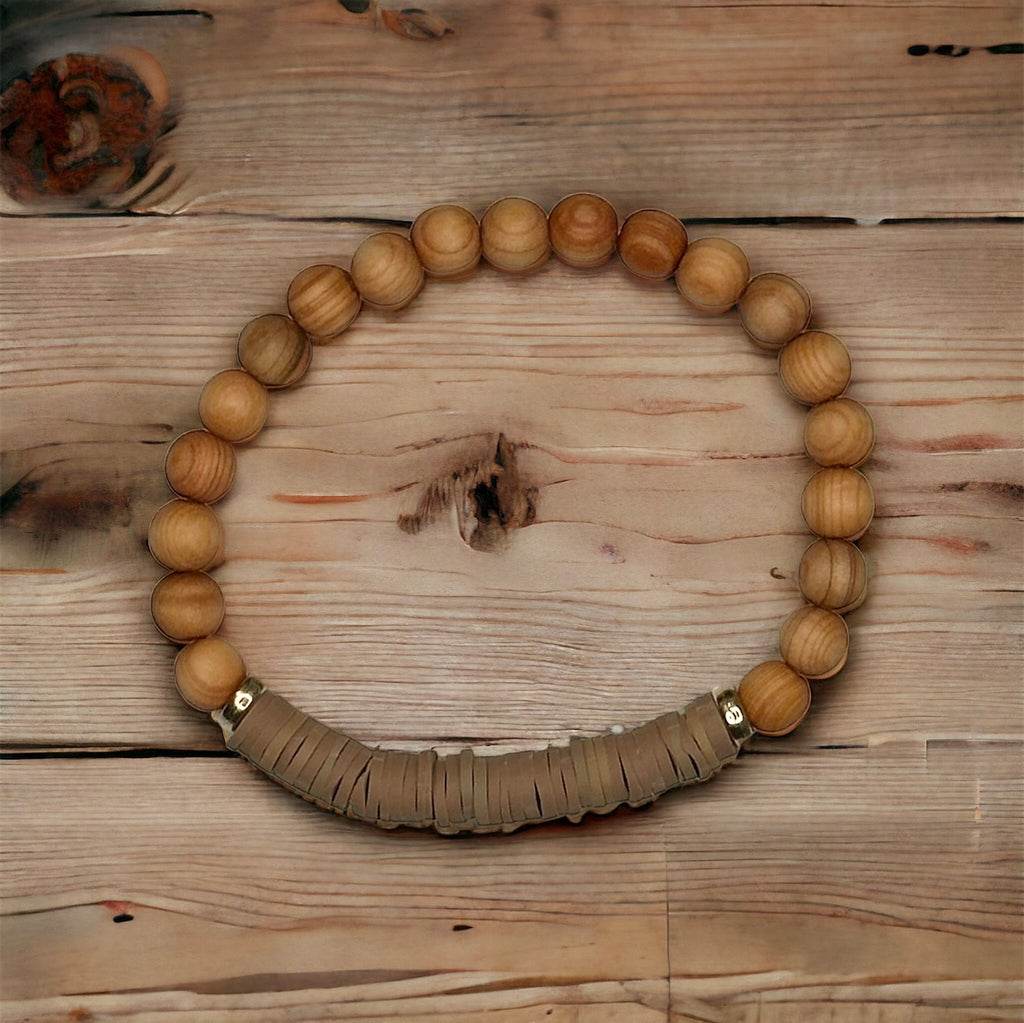 boho clay bracelets