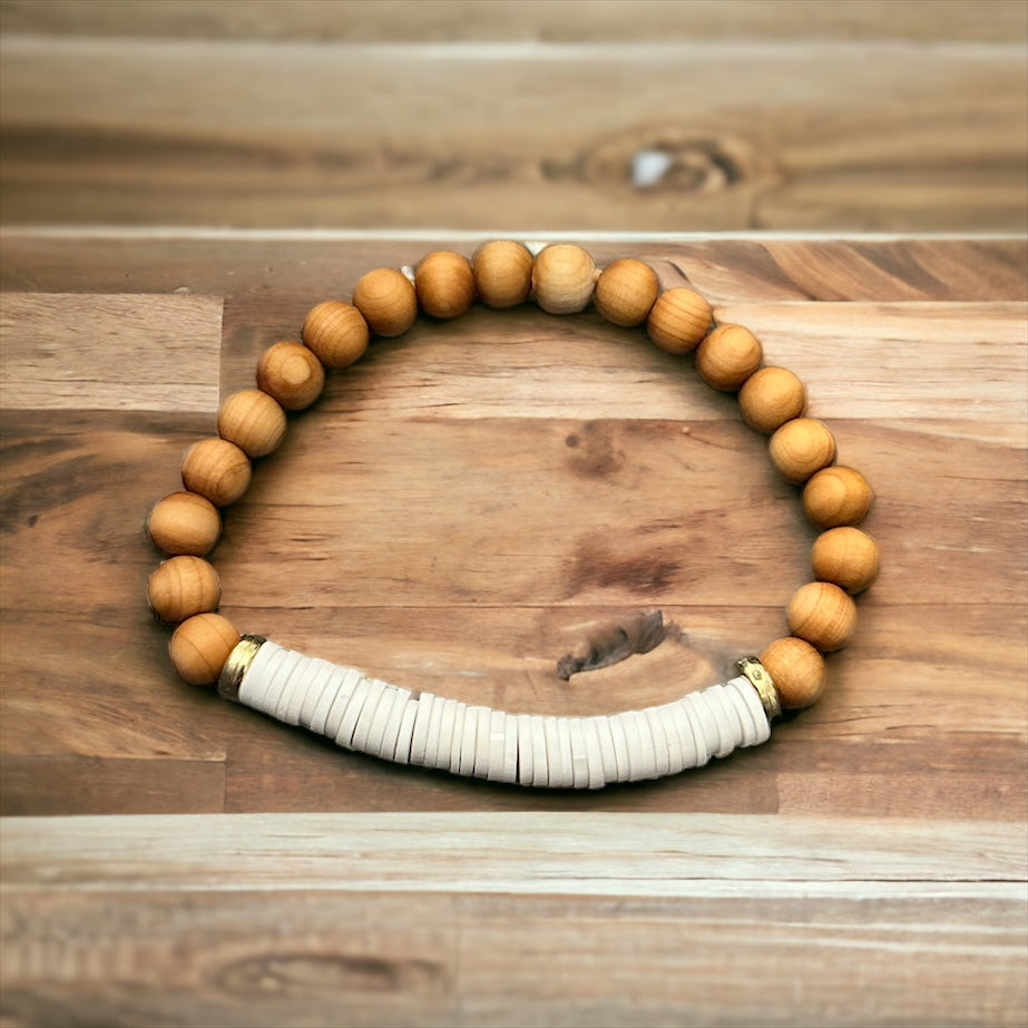 boho clay bracelets